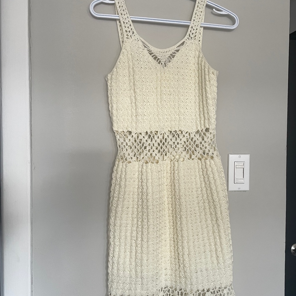 Cream Crochet Dress